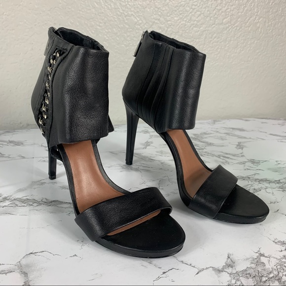 Vince Camuto Freya Black Open Toe Heel Sandals 8.5 - Picture 4 of 11